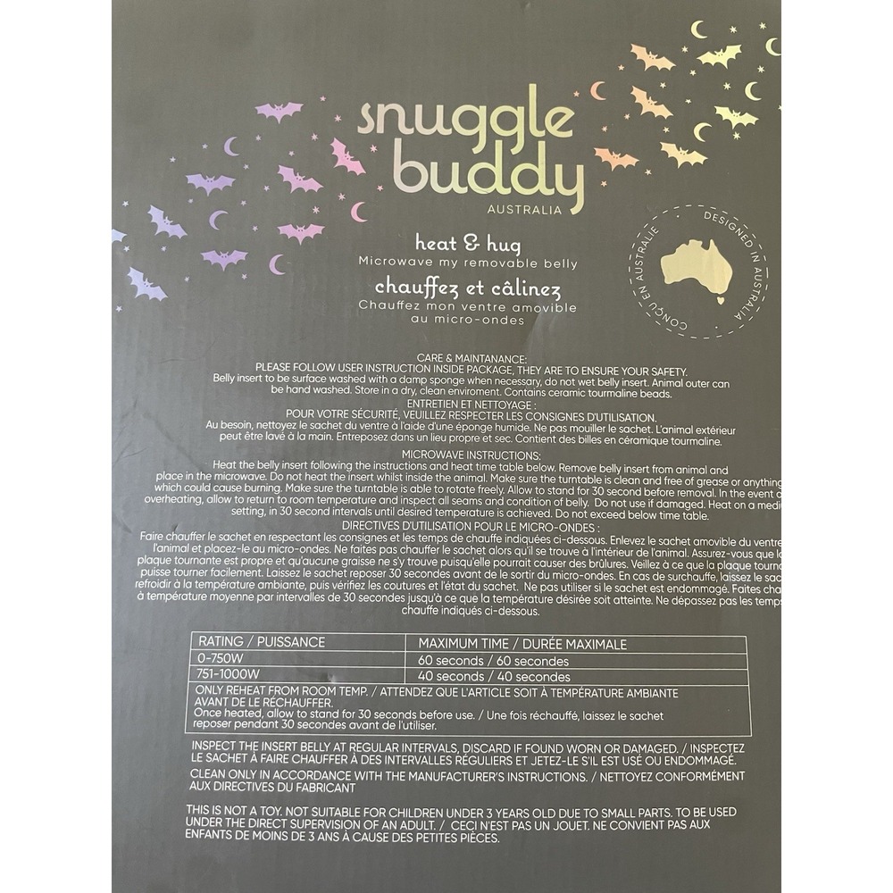 Snuggle Buddy halloween ghost Heat & Hug Microwaveable Reusable Heat Pad - Picture 5 of 7